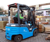 Blue Color 3 Ton Electric Lift Truck With Two Stage Mast Or Three Stage Mast
